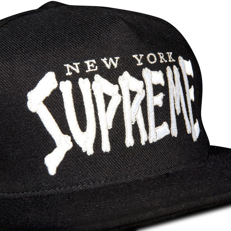 Supreme Bones Logo 5 Panel Black