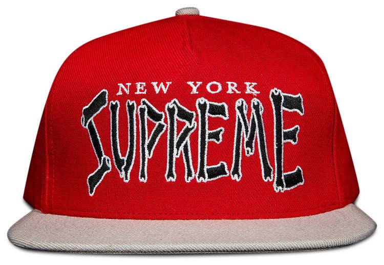 Supreme Bones Logo 5 Panel Red