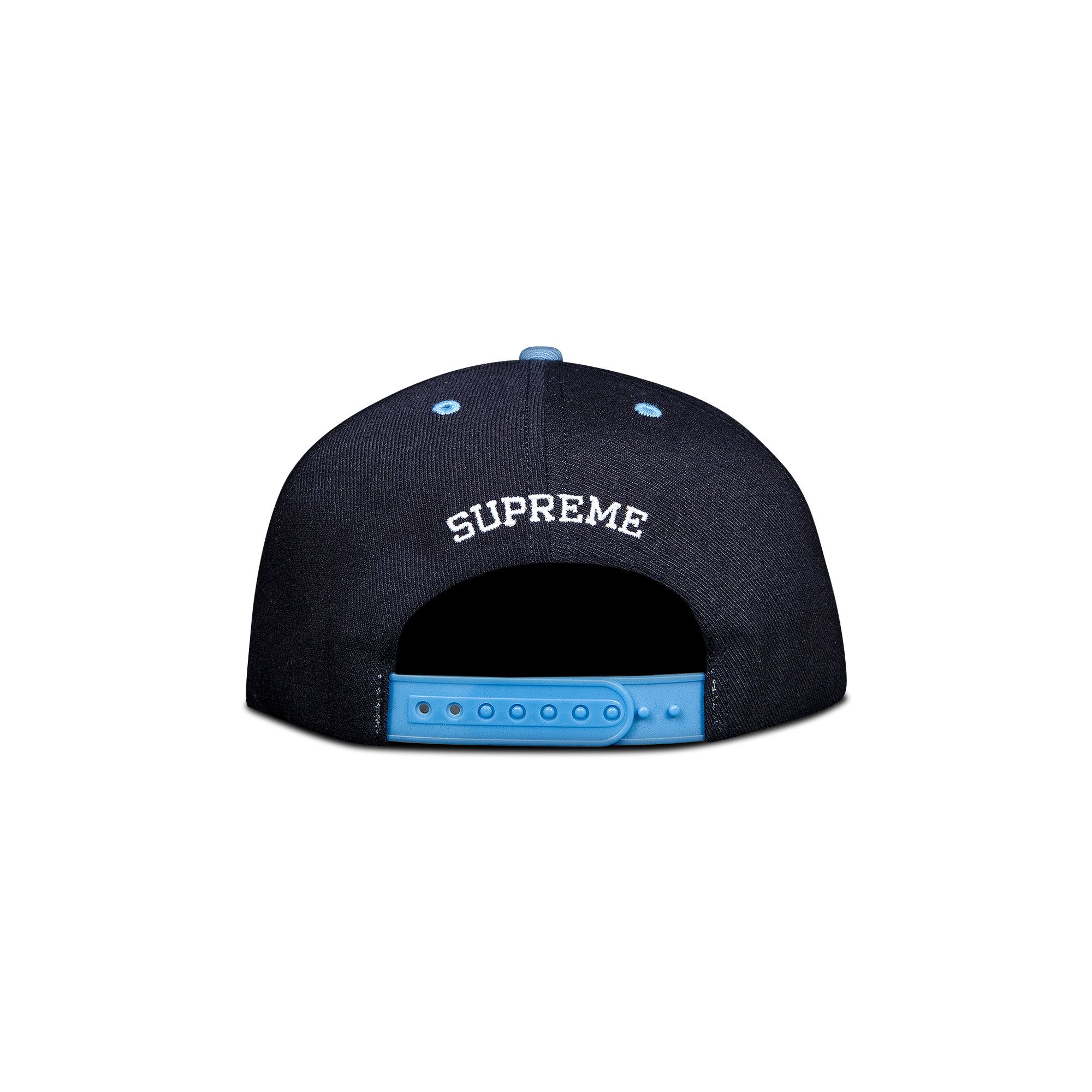 Supreme Box Logo World Famous New Era 59fifty Polartec Sz 7 1/2 Blue Fleece  FW17
