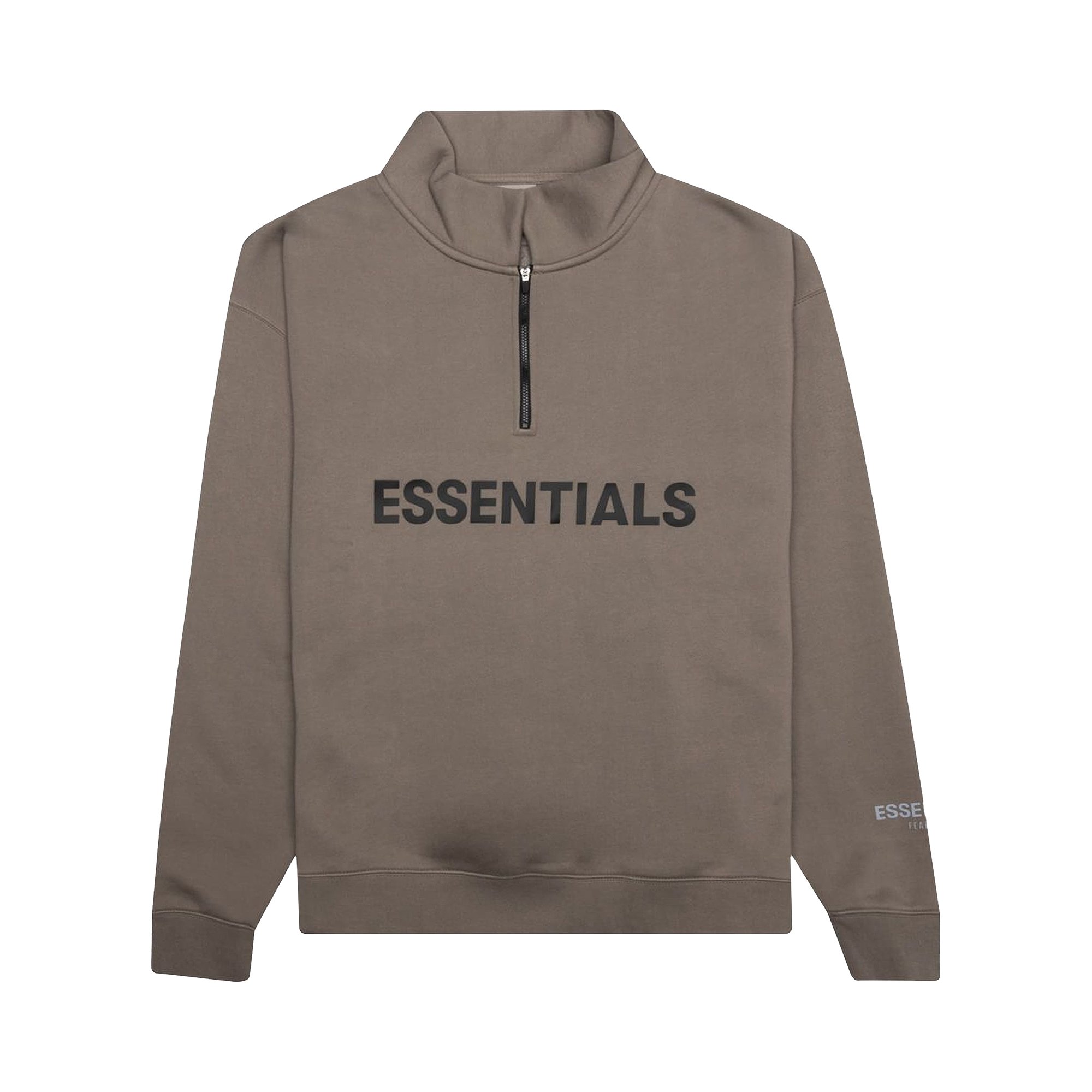 Fear of God Essentials Half Zip Sweatshirt 'Taupe'