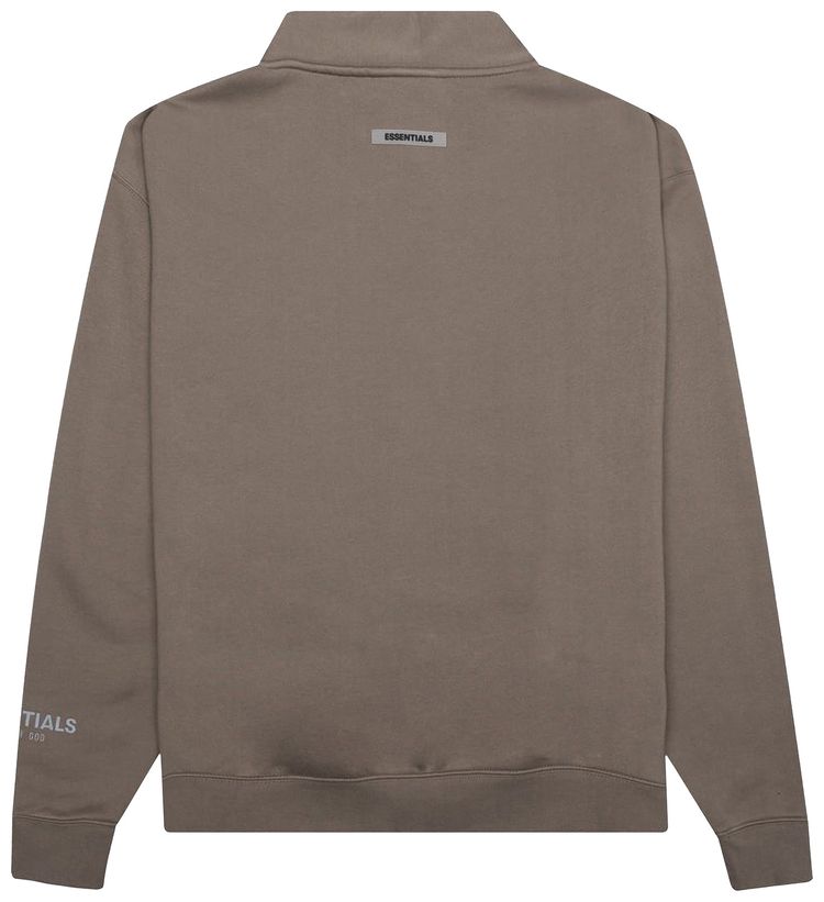 Fear of God Essentials Half Zip Sweatshirt Taupe