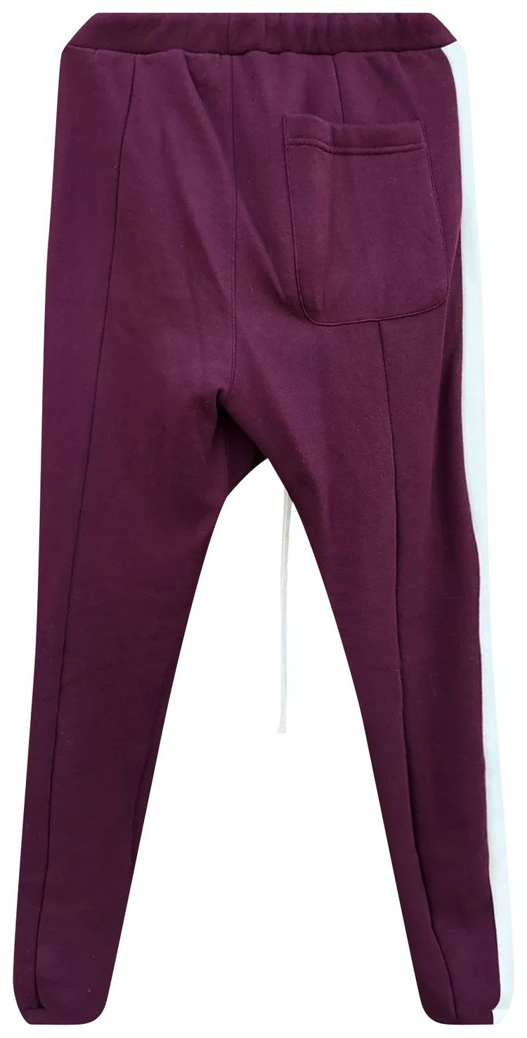 Fear of God Essentials Side Stripe Sweatpants Burgundy