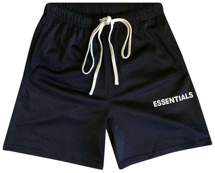 Fear of God Essentials Mesh Drawstring Shorts Black