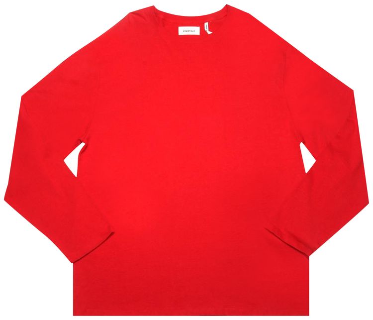 Fear of God Essentials Graphic Long Sleeve T Shirt Red