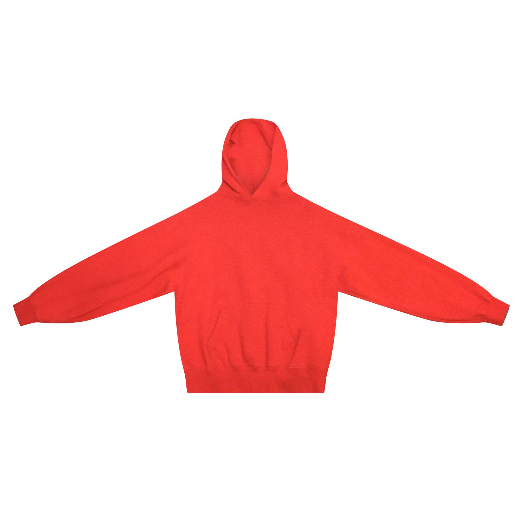 Fear of god red hoodie best sale