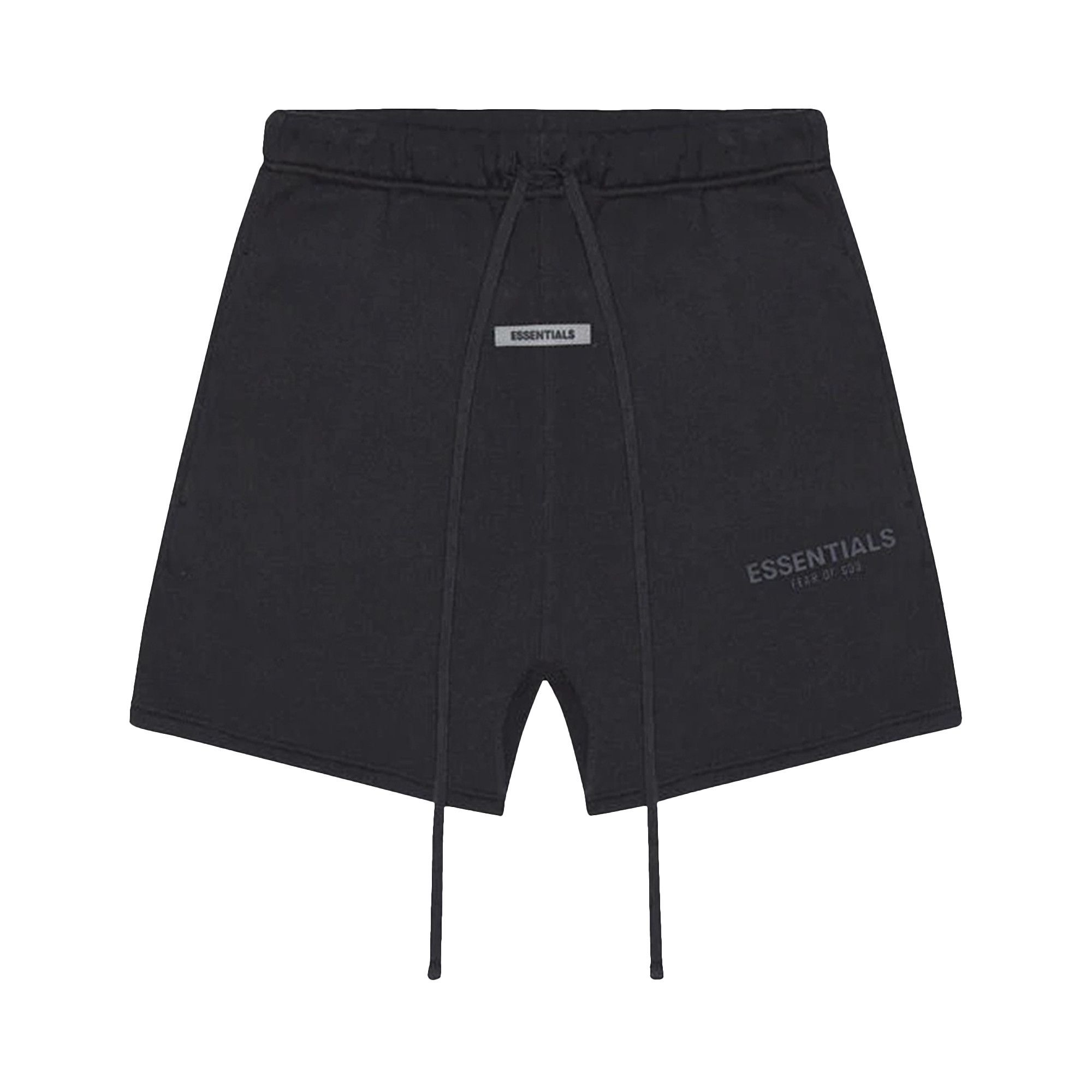 Fear of god essentials graphic sweat shorts black sale