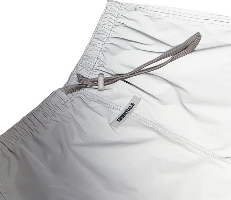 Fear of God Essentials Nylon Running Shorts Silver Reflective