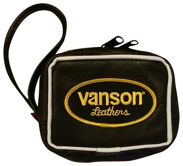 Supreme x Vanson Leather Wrist Bag Black