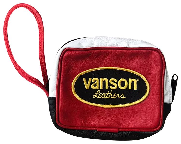 Supreme x Vanson Leather Wrist Bag Red