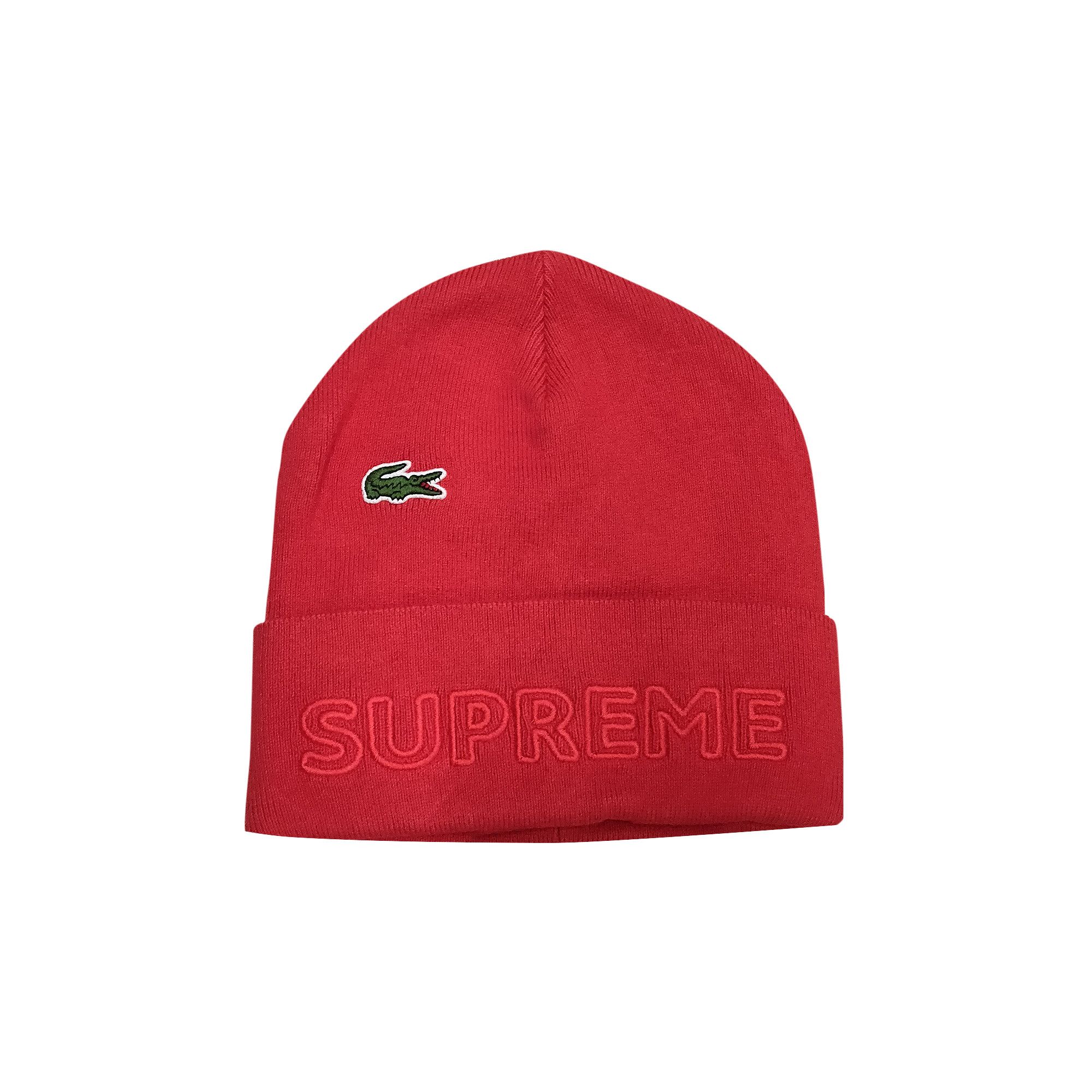 Buy Supreme x Lacoste Beanie Red FW19BN1 RED GOAT SA