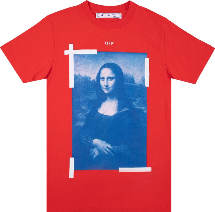 Off White Monalisa Slim Tee Firey Red