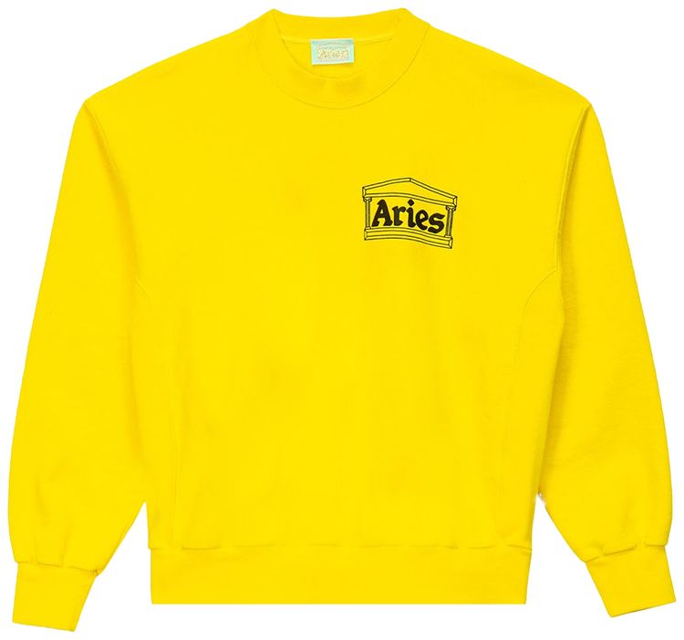 Aries Classic Temple Sweatshirt Yellow