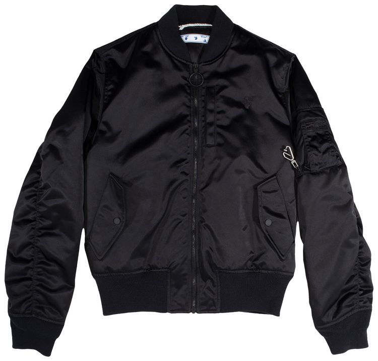 Off White Hand Off Bomber Jacket Black