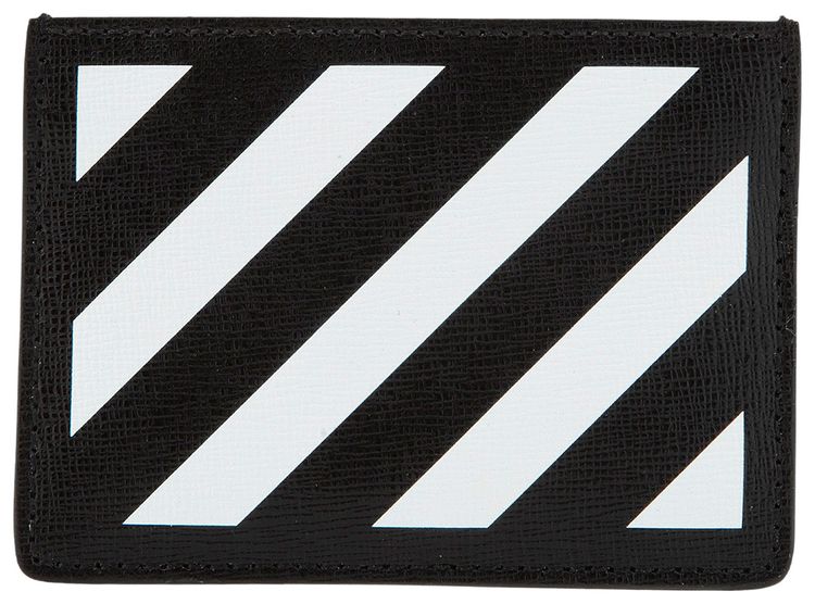 Off White Diag Cardholder BlackWhite