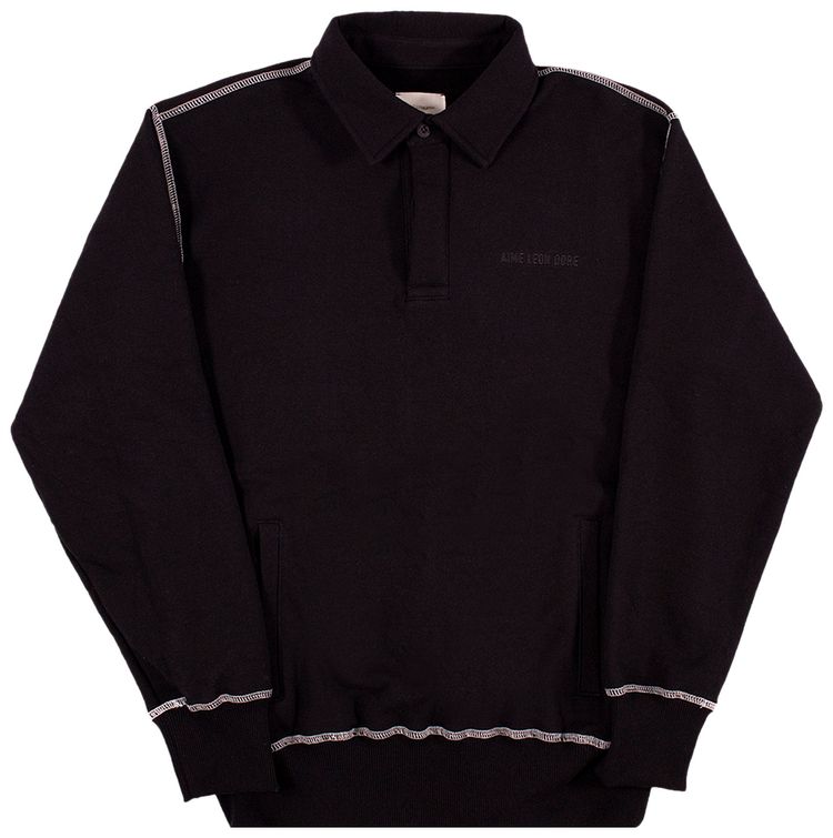 Aime Leon Dore Rugby Shirt Jet Black