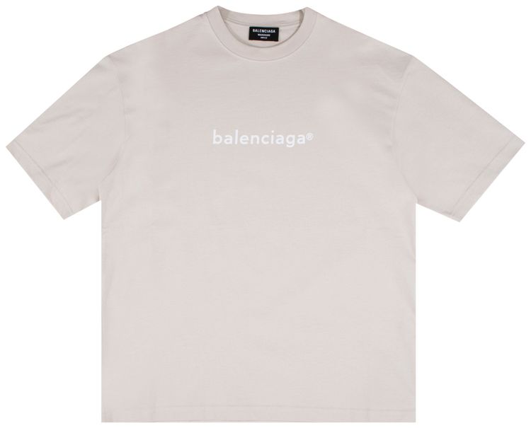Balenciaga New Copyright T Shirt Cement GreyWhite