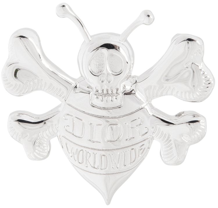 Dior x Shawn Stussy Bee Brooch Silver