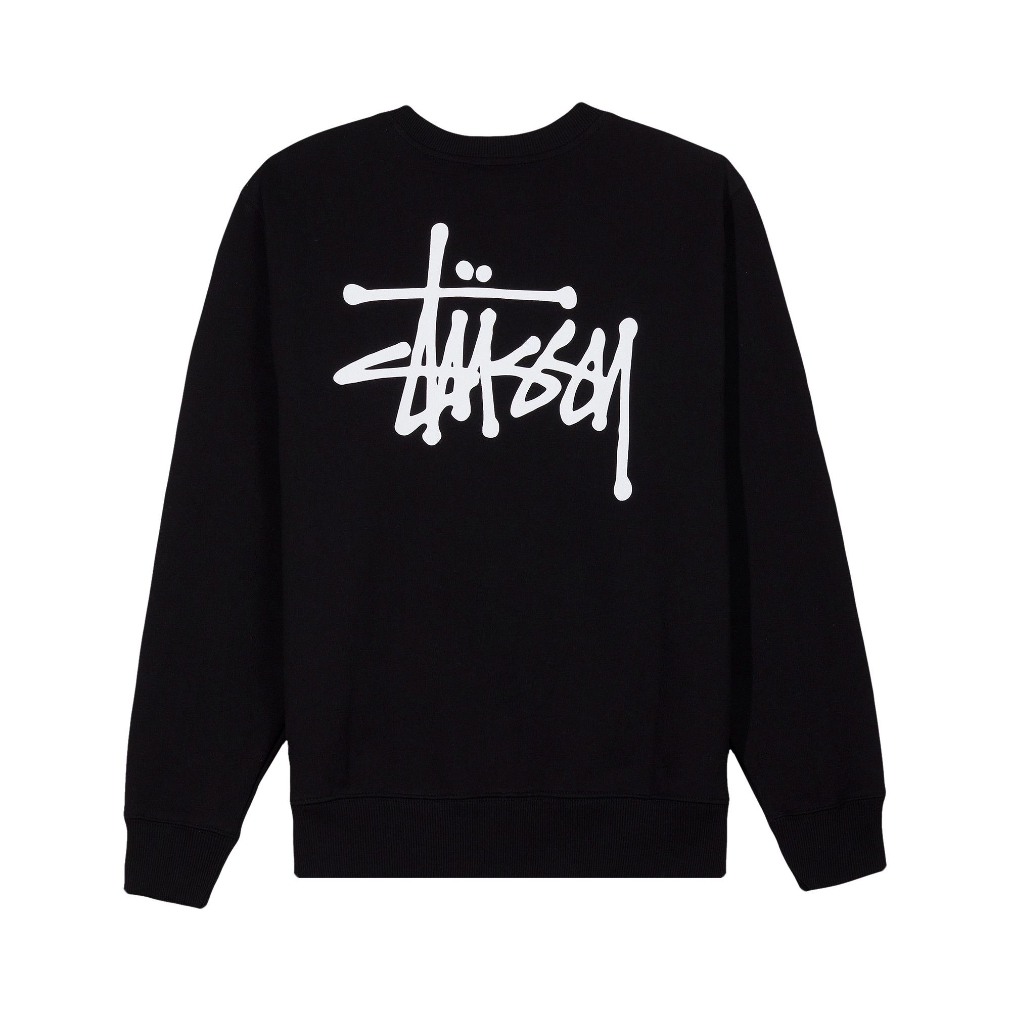 Buy Stussy Basic Crew 'Black' - 1914649 BLAC | GOAT