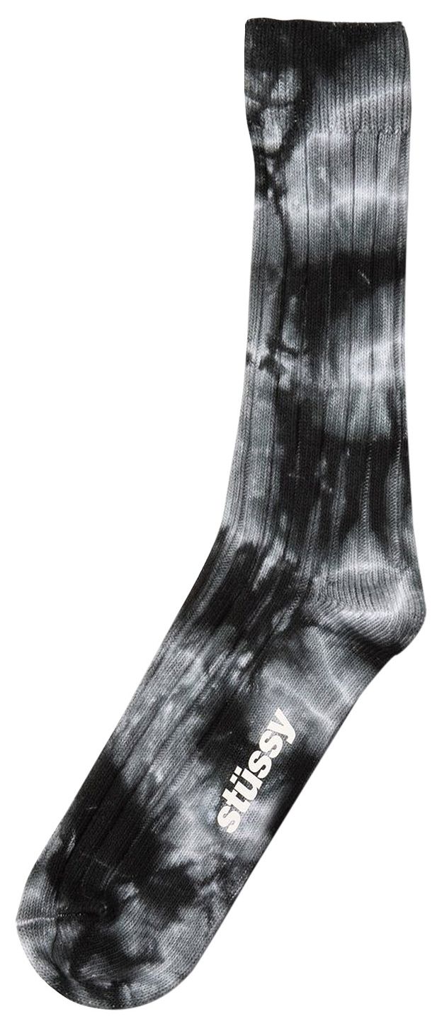 Stussy Dyed Ribbed Crew Socks Grey
