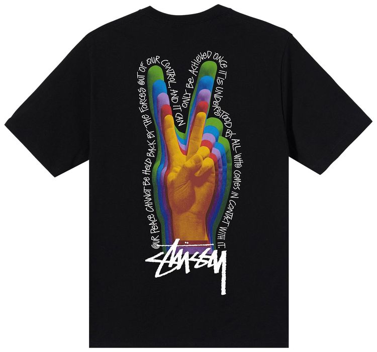 Stussy Peace Sign Tee Black
