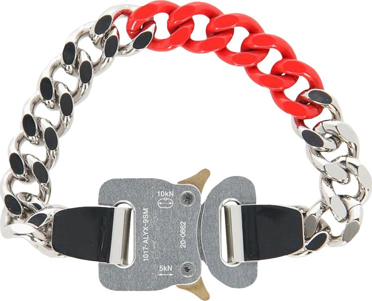 1017 ALYX 9SM Links Buckle Bracelet 'Silver/Red'