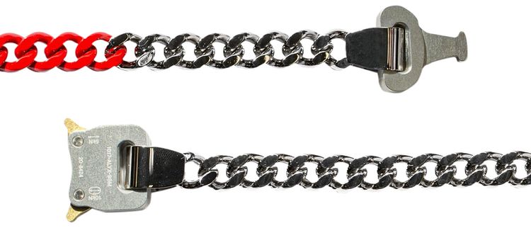 1017 ALYX 9SM Links Buckle Necklace SilverRed