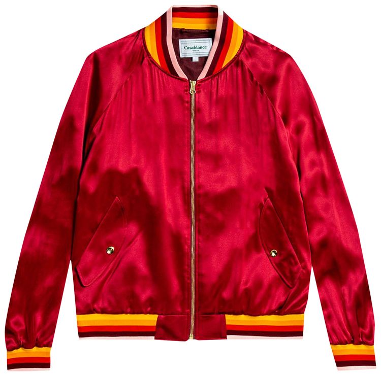 Casablanca Embroidered Souvenir Jacket Bordeaux