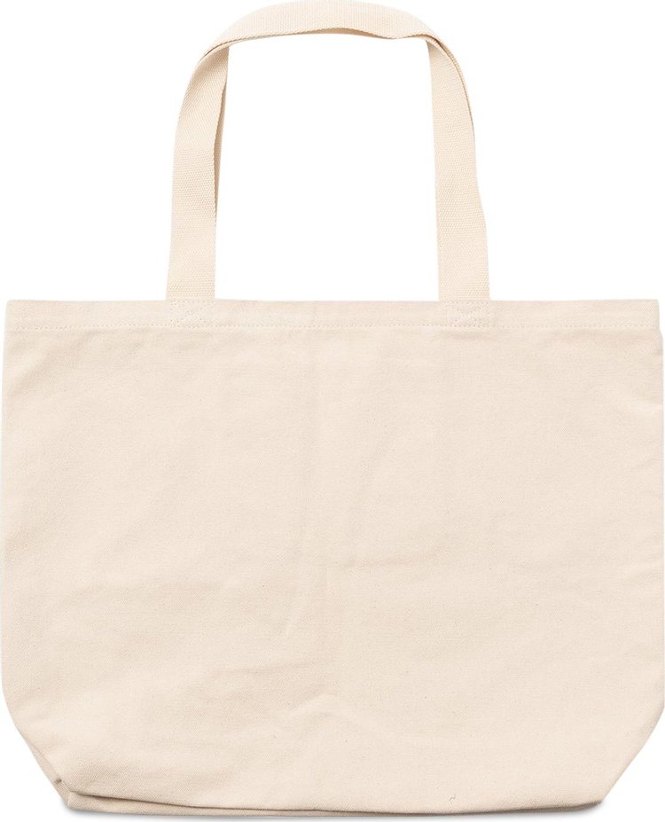 Stussy City Seal Canvas Tote Bag Natural