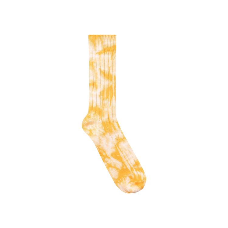 Stussy Dyed Ribbed Crew Socks Yellow