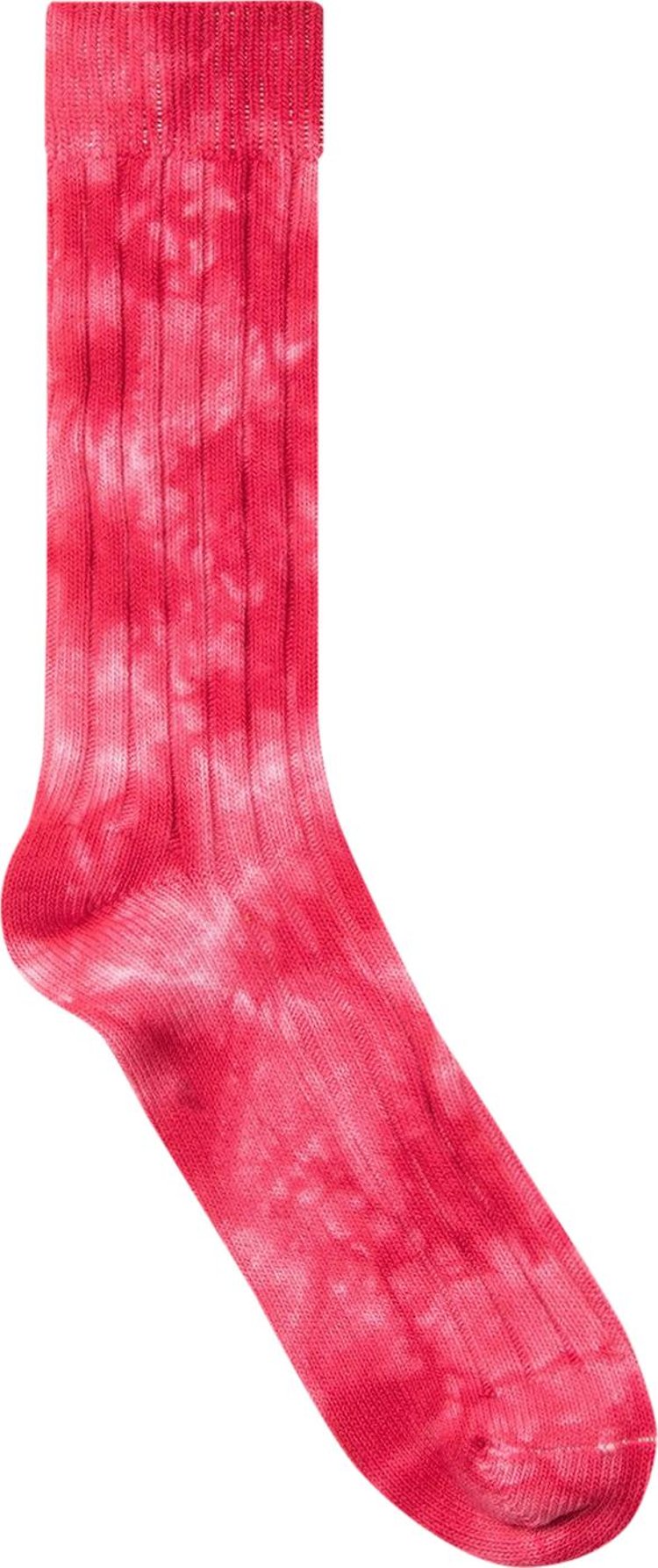 Stussy Dyed Ribbed Crew Socks Red