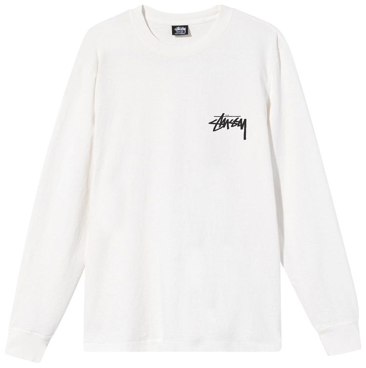 Stussy Weeds Pigment Dyed Long Sleeve Tee Natural