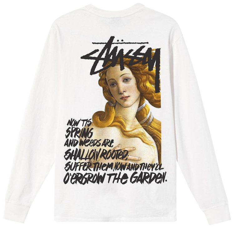 Stussy Weeds Pigment Dyed Long Sleeve Tee Natural