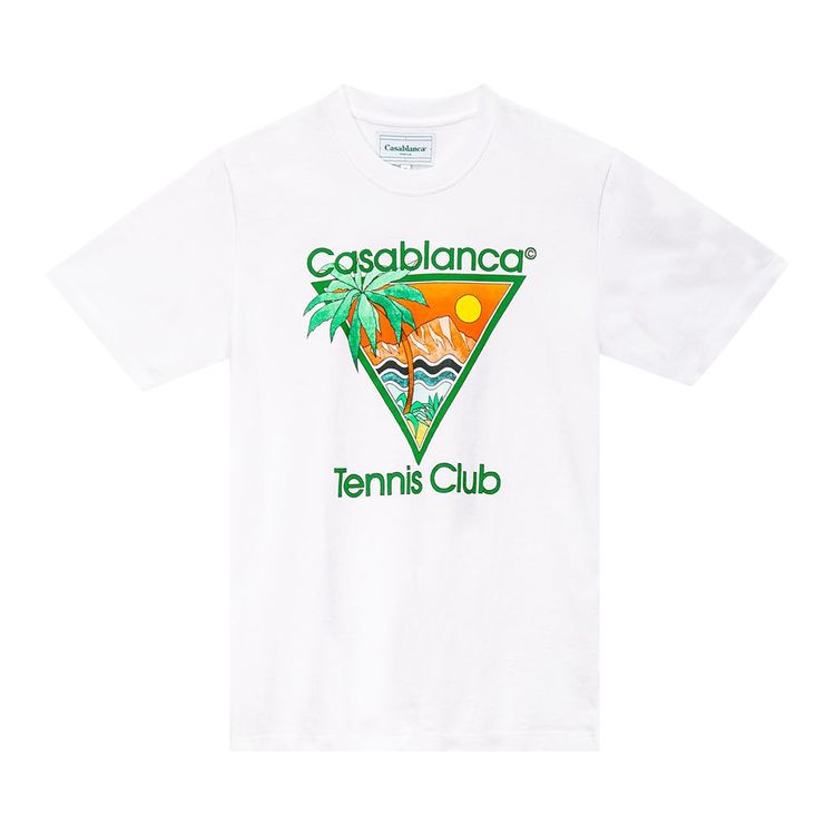 Casablanca Tennis Club Icon T Shirt White