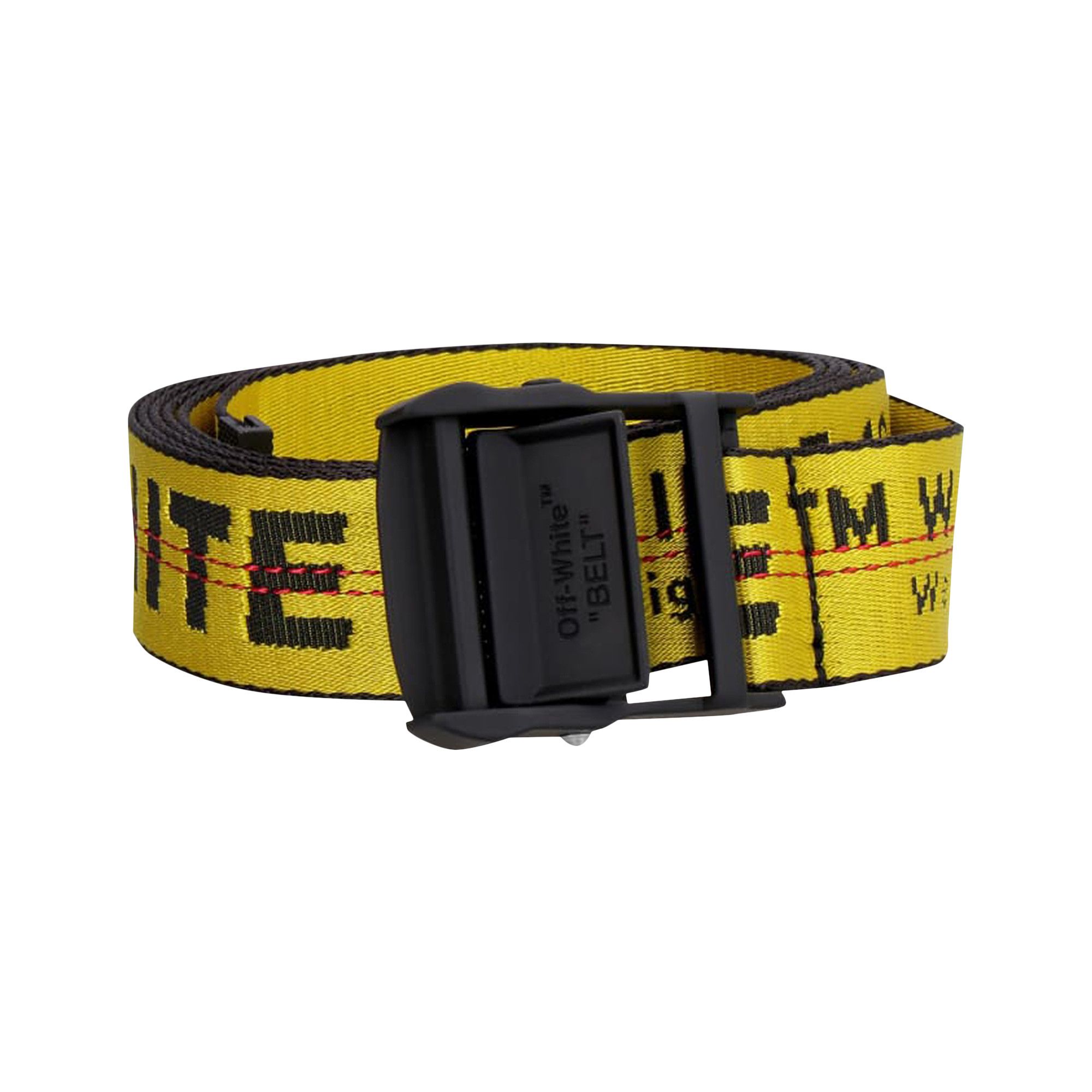 即発送 OFF WHITE 19FW INDUSTRIAL BELT YELLOW $630 NEW / OFF WHITE Mens Hybrid Industrial Leather Yellow