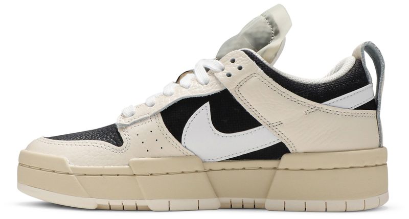 womens dunk low disrupt ivory black