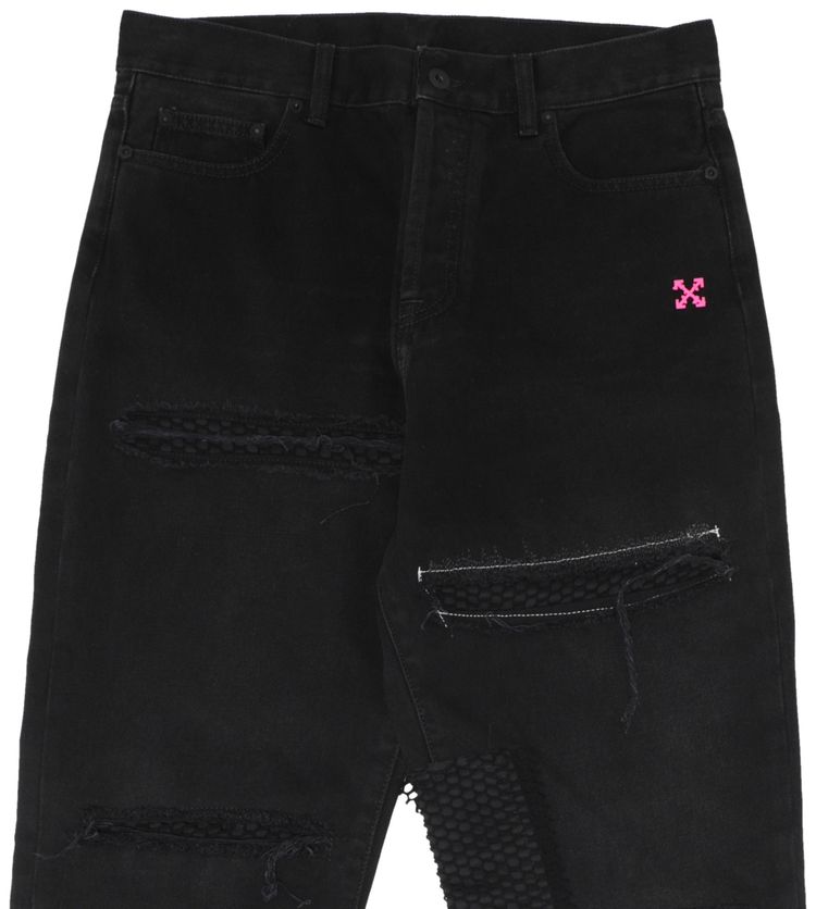 Off White Ev Bravado Baggy 90s Fit Jeans Black