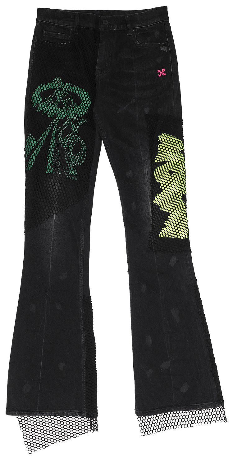 Off White Skinny Stacked Jeans Vintage Black