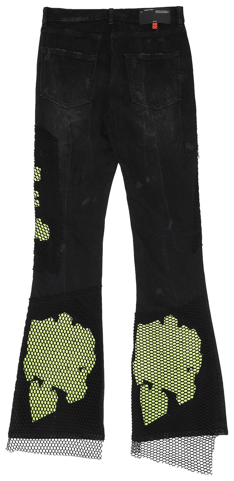 Off White Skinny Stacked Jeans Vintage Black