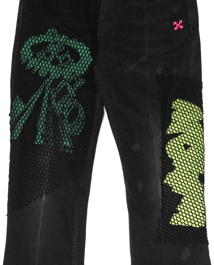 Off White Skinny Stacked Jeans Vintage Black