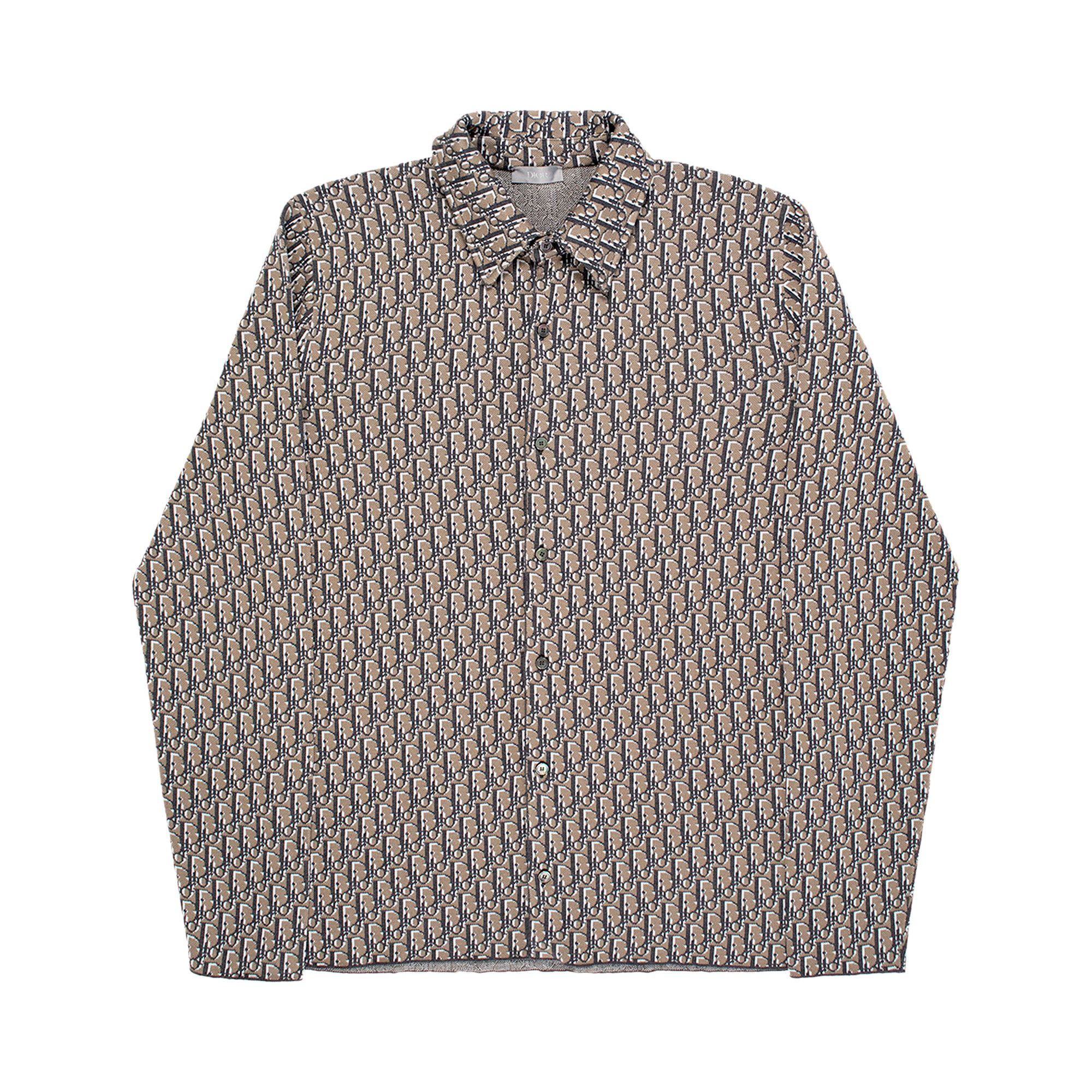 Buy Dior All Over Oblique Button Down Shirt 'Multicolor