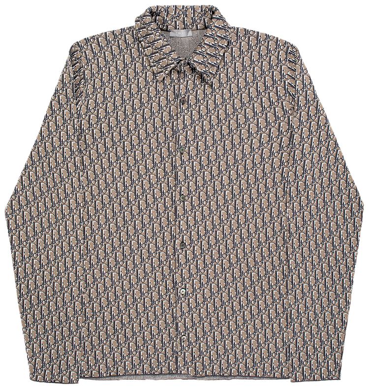 Dior All Over Oblique Button Down Shirt Multicolor
