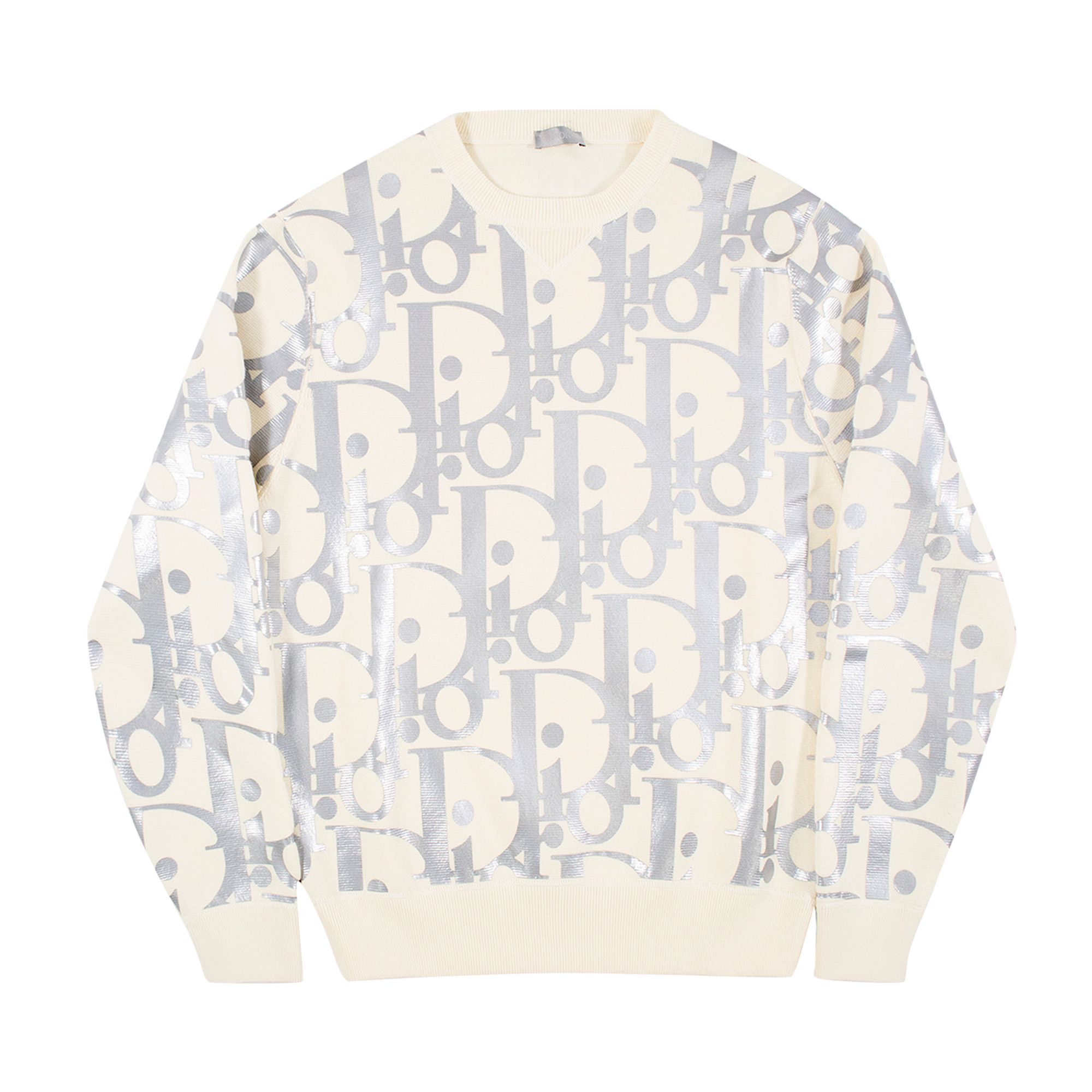 Buy Dior Oblique Reflective Crewneck Beige 113M630AT197 C000 GOAT