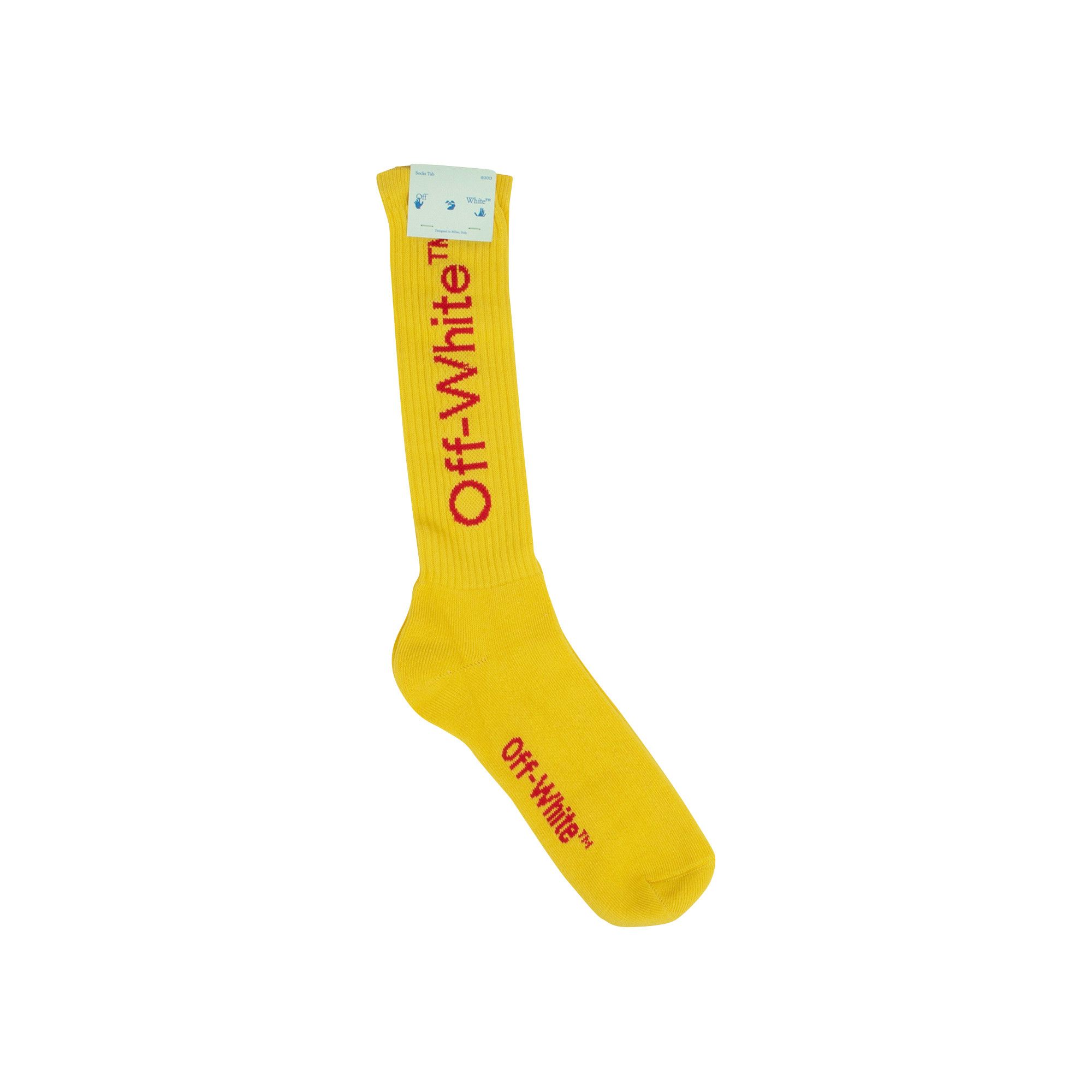 Yellow off white socks cheap