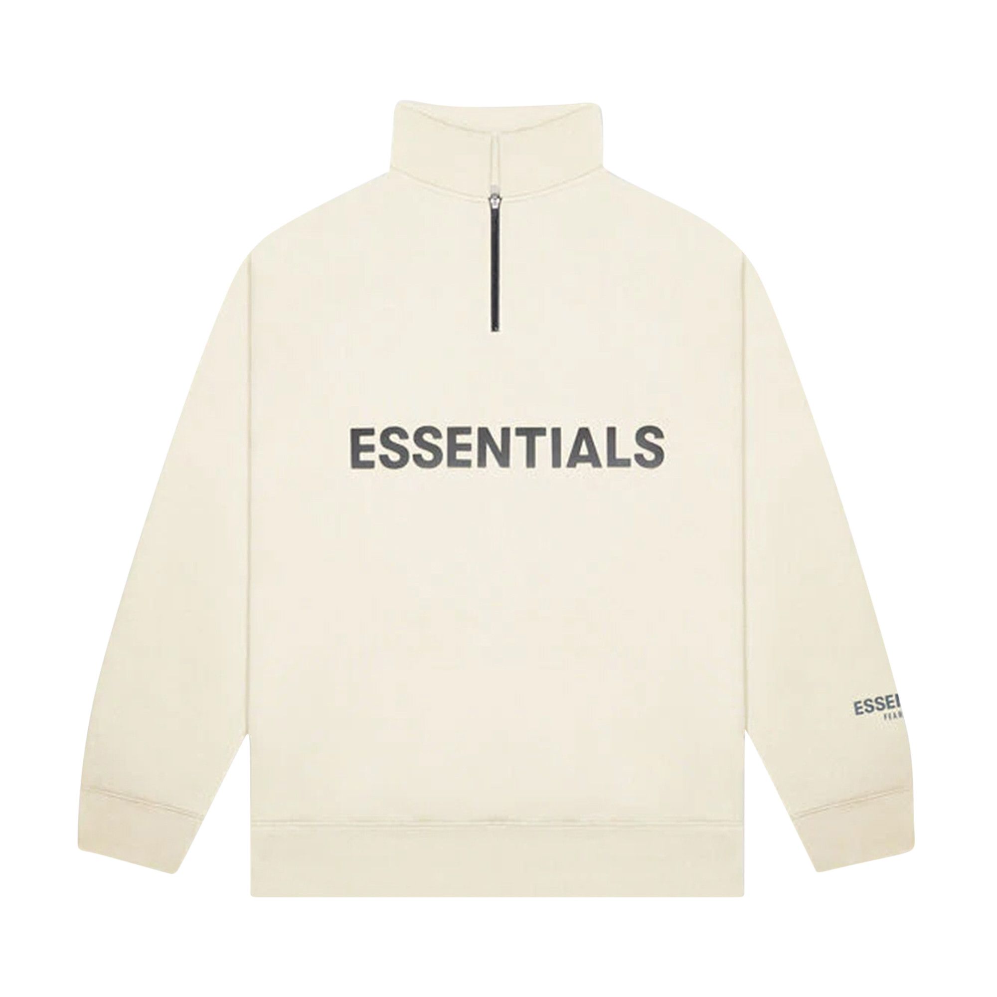 Fear of god essentials half zip pullover hoodie deals