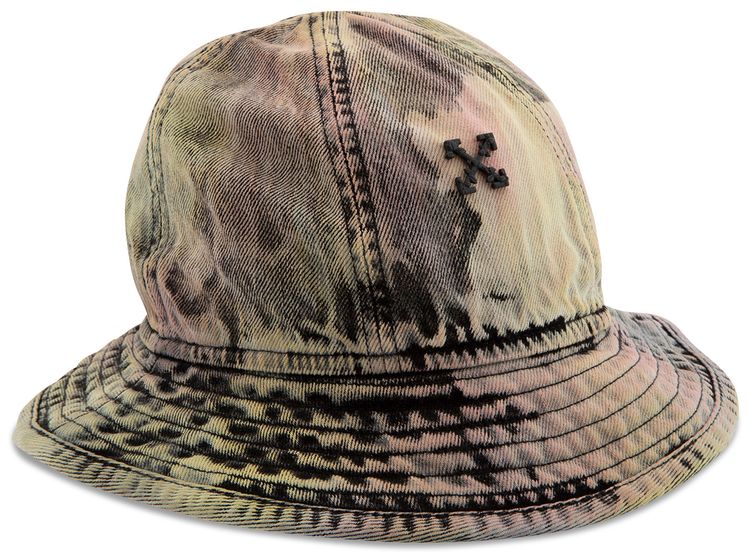 Off White Ev Denim Pocket Bucket Hat Grey Metal