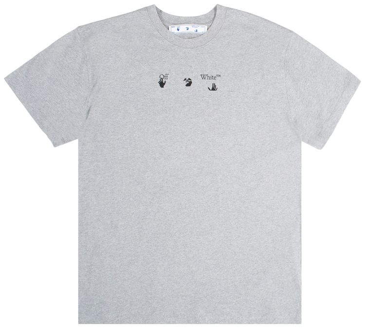 Off White Offf Over Tee Melange GreyBlack