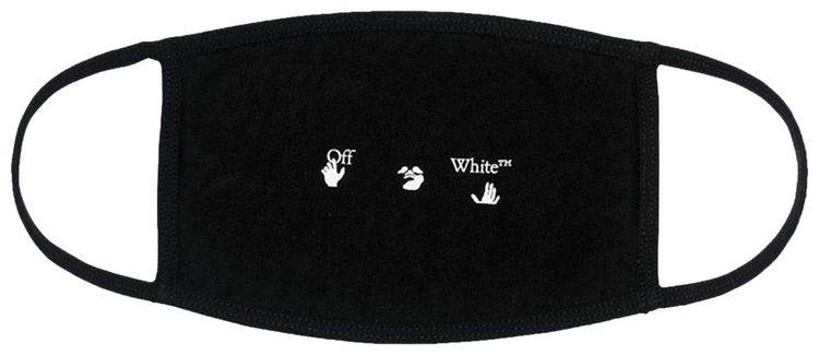 Off White Logo Mask BlackWhite