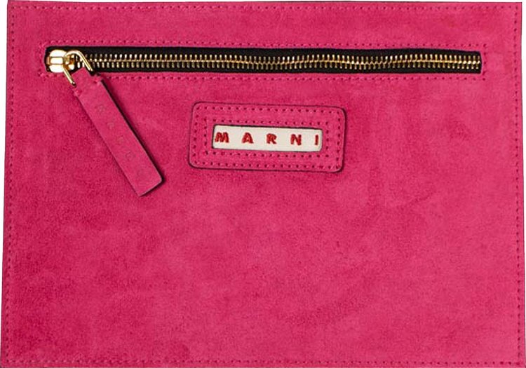 Marni Logo Pouch Bag Hot Pink