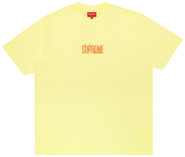 Supreme Splatter Short Sleeve Top Pale Yellow