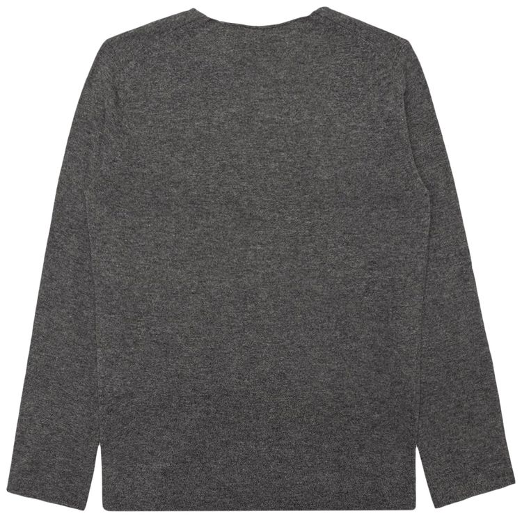 Comme des Garcons PLAY Red Heart Sweater Grey